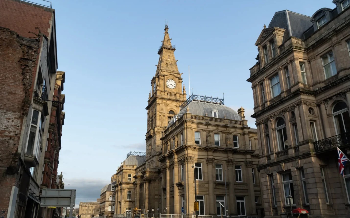 Liverpool Town Hall clock tower — laughing gas misuse report