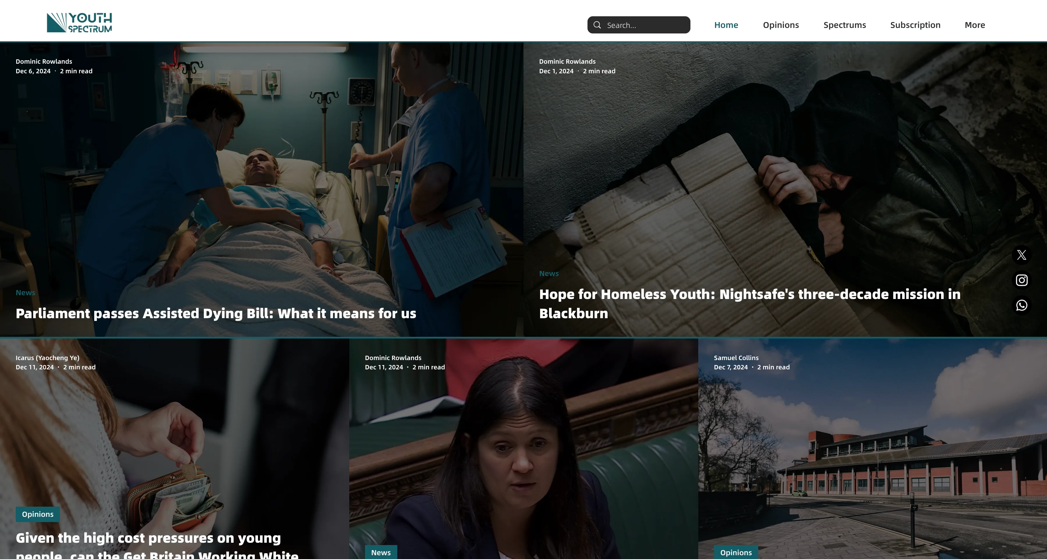 Youth Spectrum Wix website